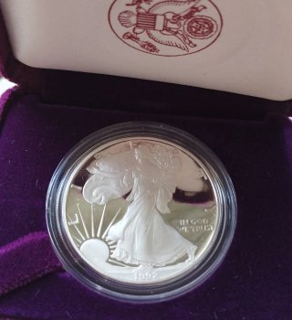 Deslumbrante Oz pura plata PROOF American Eagle 92