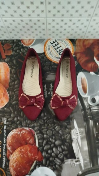 Bailarinas FEEBIT-ER rojas y doradas talla 36