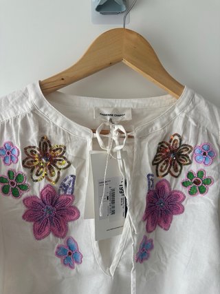 Blusa Fabienne Chapot bordada multicolor