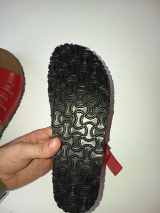 Sandalias de cuero rojas talla 38