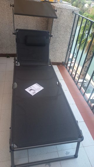 Tumbona plegable nueva aluminio sin usar