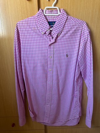 Camisa Ralph Lauren cuadros rosa y blanco