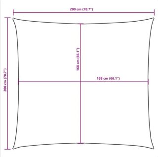 Toldo de vela cuadrado tela Oxford blanco 2x2 m