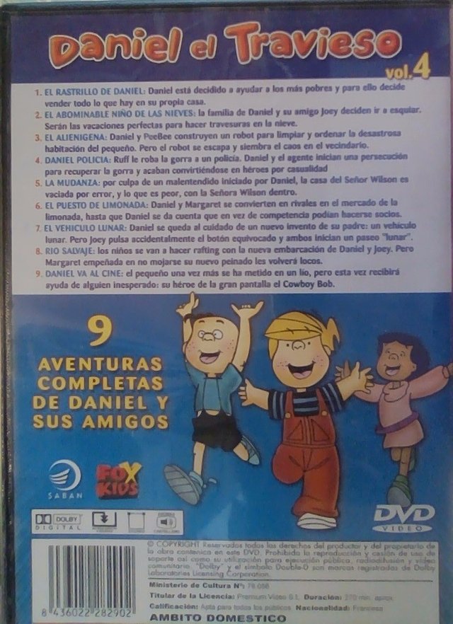 DVD Daniel el Travieso Vol. 4