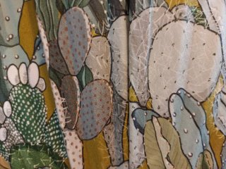 Ventaglio dipinto a mano stampa cactus