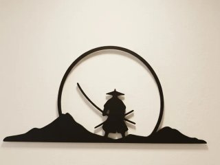 Decoración Pared Samurai Negro