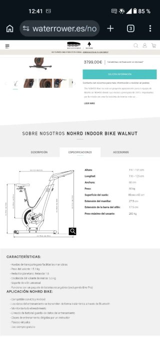 Elegante NOHRD INDOOR BIKE WALNUT(Nogal)+Tablet
