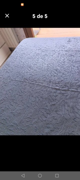 Colcha 100% Algodón Azul Sin Uso.