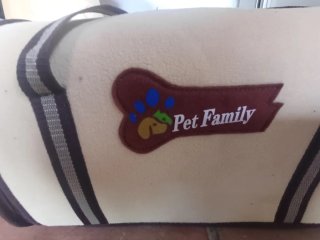 Transportín perro/gato pequeño beige