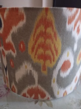 Pantalla de lámpara tela multicolor