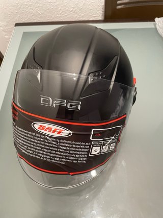 Casco Moto DFG Negro Visera Doble Talla L