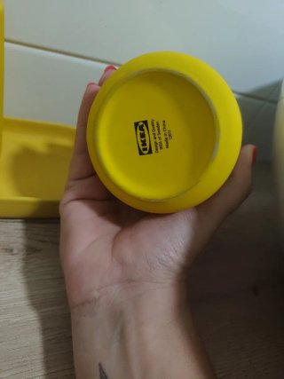 Conjunto baño dispensador y vaso ikea