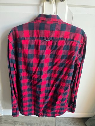 Camisa cuadros Pull&Bear roja y azul marino