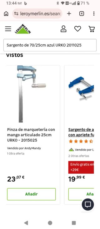 Sargento azul para carpintería