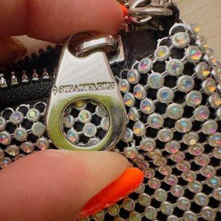 Bolso fiesta pedrería cadena plata