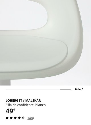Silla giratoria Ikea blanca