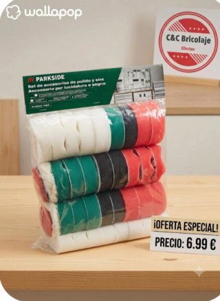 Parkside Set Accesorios Pulido y Ejes para taladro