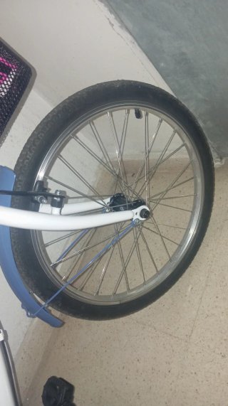 Bicicleta infantil DENBIKE 20 blanca y azul