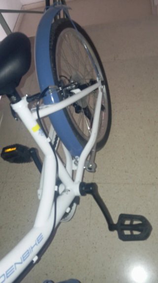 Bicicleta infantil DENBIKE 20 blanca y azul