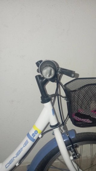 Bicicleta infantil DENBIKE 20 blanca y azul