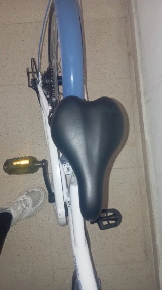 Bicicleta infantil DENBIKE 20 blanca y azul
