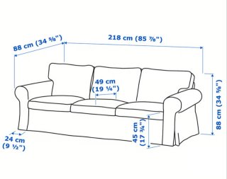Sofá 3 plazas Ikea gris