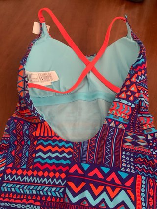 Bañador deportivo Decathlon mujer estampado