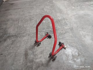 Caballete moto rojo