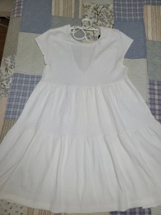 Vestido blanco Bershka