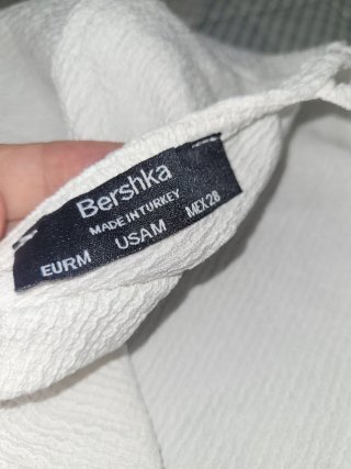 Vestido blanco Bershka