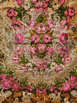 Colcha antigua vintage floral