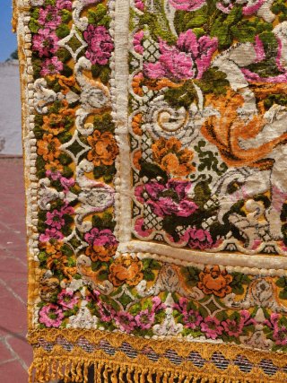 Colcha antigua vintage floral