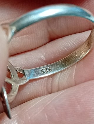 Anillo Plata Ley nudo de bruja Malaquita