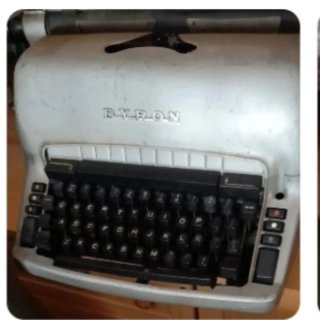 Máquina de escribir Byron plateada