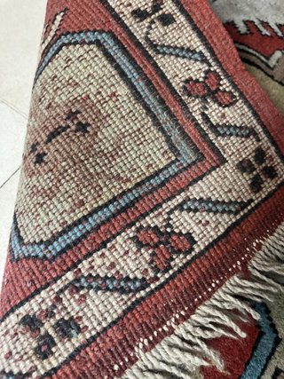 Alfombra Turca Tribal Hecha a Mano Vintage