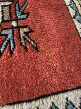 Alfombra Turca Tribal Hecha a Mano Vintage