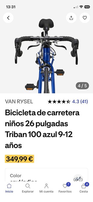 Bicicleta Carretera Niño BTWIN (No Specialized)