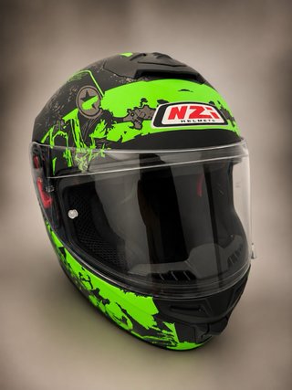 Casco integral NZI Trendy - T - L - negro y verde