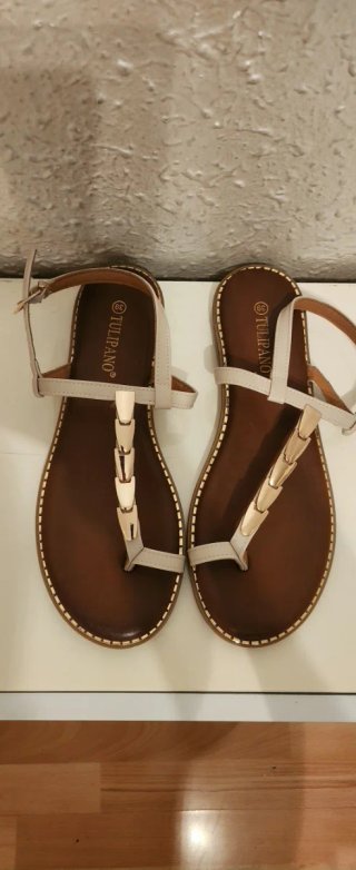 Sandalias Tulipano Beige y Marrón