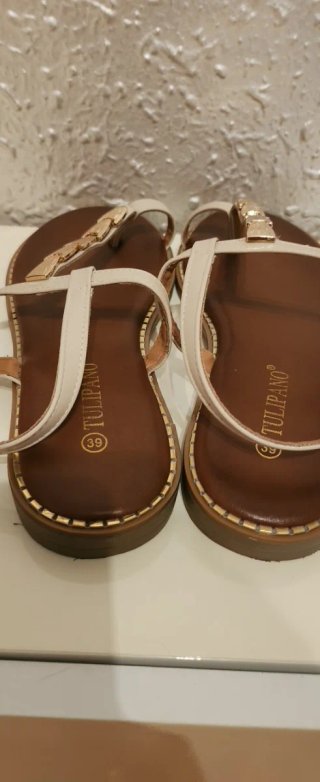 Sandalias Tulipano Beige y Marrón