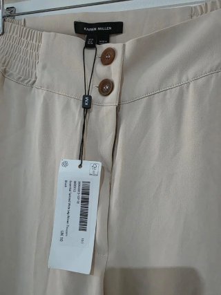 Pantalon Karen Millen Talla M Beige Nuevo