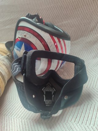 Casco Moto Talla XS + Máscara
