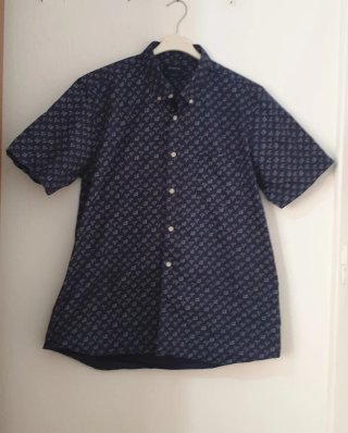 Camisa DUSTIN Hombre Talla XL Azul/Blanco
