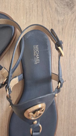 Sandalias Michael Kors Azul y Doradas