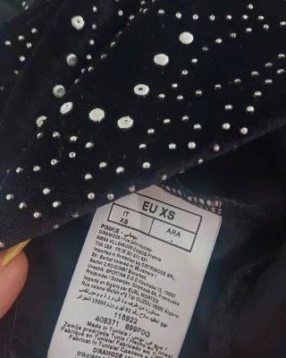 Top donna nero con brillantini