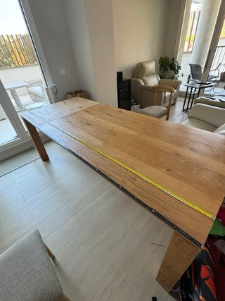 Mesa comedor roble 160-220x90cm
