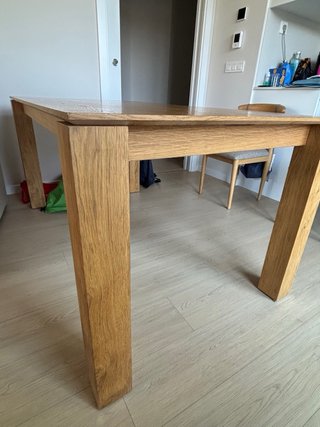 Mesa comedor roble 160-220x90cm