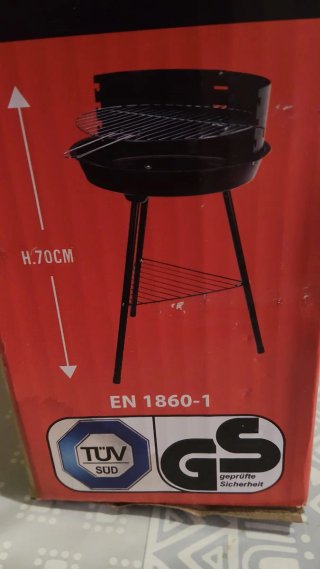 Barbacoa de carbón negra