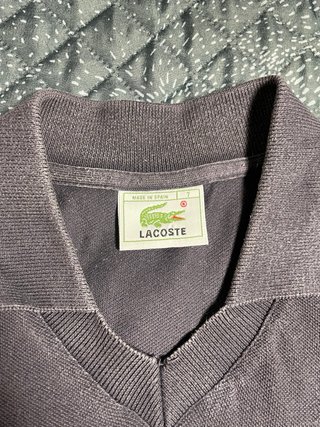Polo Lacoste Talla 7 (2XL) Negro
