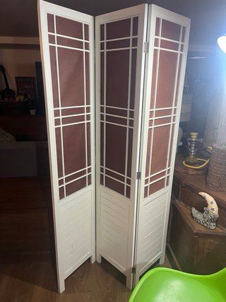 Biombo separador de ambientes blanco